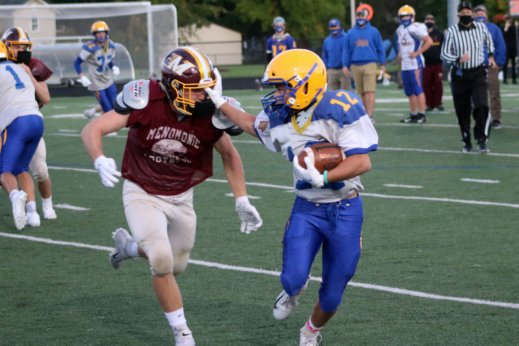 Rice Lake football scrimmage vs. Menomonie 9-18-20